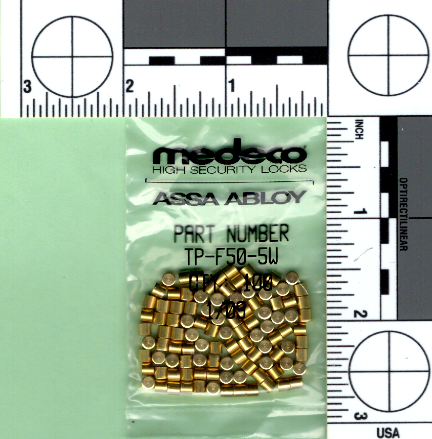 Medeco lock pins for High-security lock systems & interchangeable core cylinders, crucial for locksmiths rekeying Medeco systems