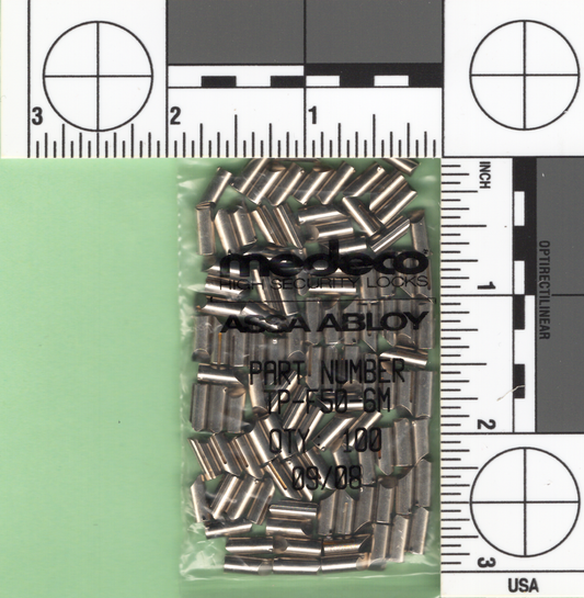 Medeco lock pins for High-security lock systems & interchangeable core cylinders, crucial for locksmiths rekeying Medeco systems