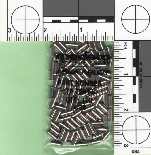 Medeco lock pins for High-security lock systems & interchangeable core cylinders, crucial for locksmiths rekeying Medeco systems
