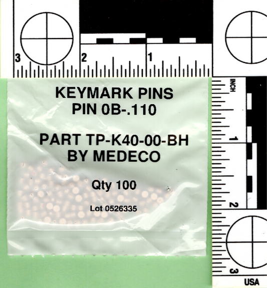 Medeco lock pins for High-security lock systems & interchangeable core cylinders, crucial for locksmiths rekeying Medeco systems