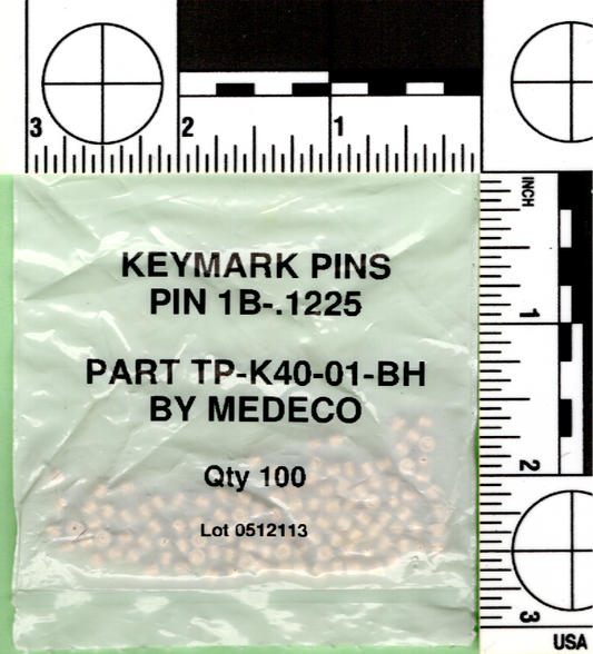 Medeco lock pins for High-security lock systems & interchangeable core cylinders, crucial for locksmiths rekeying Medeco systems