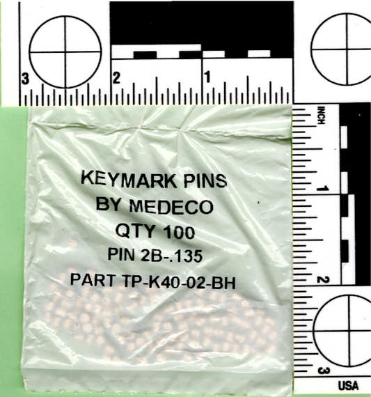 Medeco lock pins for High-security lock systems & interchangeable core cylinders, crucial for locksmiths rekeying Medeco systems