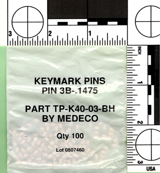 Medeco lock pins for High-security lock systems & interchangeable core cylinders, crucial for locksmiths rekeying Medeco systems
