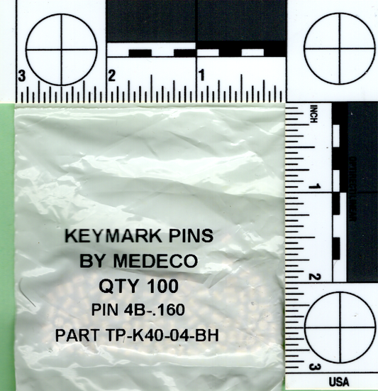 Medeco lock pins for High-security lock systems & interchangeable core cylinders, crucial for locksmiths rekeying Medeco systems
