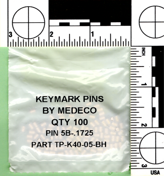 Medeco lock pins for High-security lock systems & interchangeable core cylinders, crucial for locksmiths rekeying Medeco systems