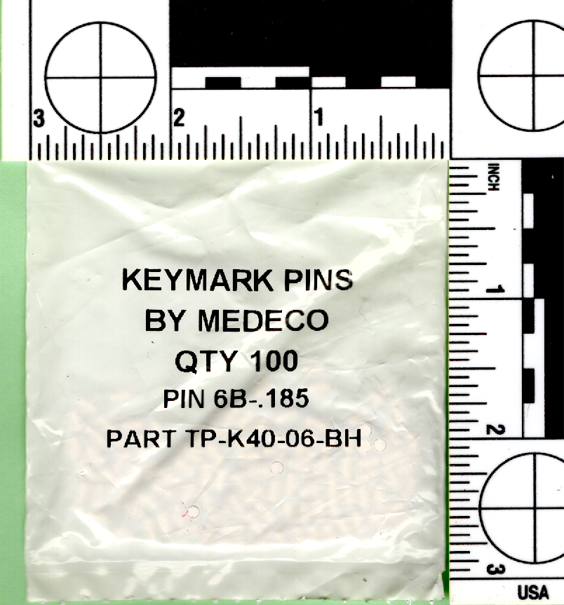 Medeco lock pins for High-security lock systems & interchangeable core cylinders, crucial for locksmiths rekeying Medeco systems