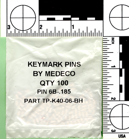 Medeco lock pins for High-security lock systems & interchangeable core cylinders, crucial for locksmiths rekeying Medeco systems