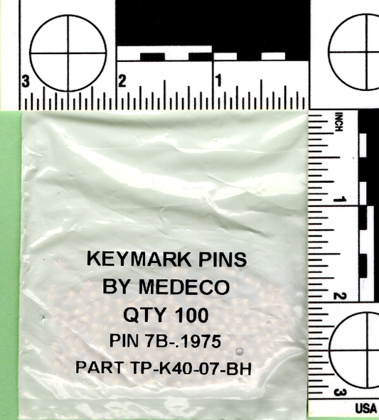 Medeco lock pins for High-security lock systems & interchangeable core cylinders, crucial for locksmiths rekeying Medeco systems