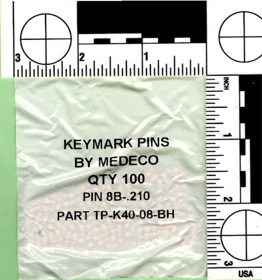 Medeco lock pins for High-security lock systems & interchangeable core cylinders, crucial for locksmiths rekeying Medeco systems