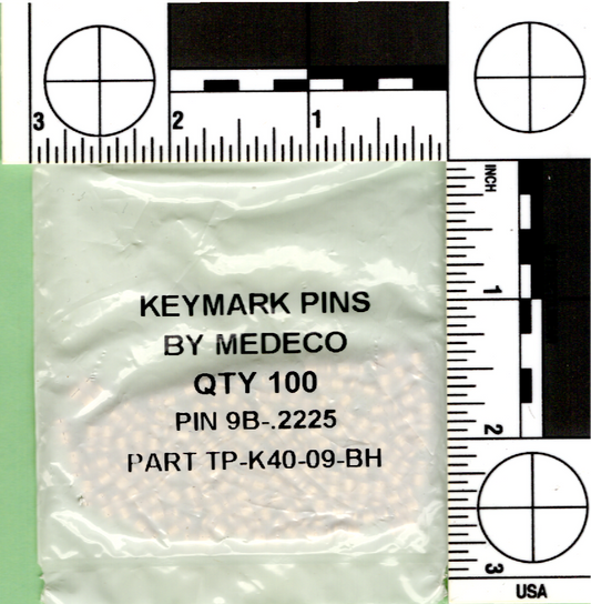 Medeco lock pins for High-security lock systems & interchangeable core cylinders, crucial for locksmiths rekeying Medeco systems