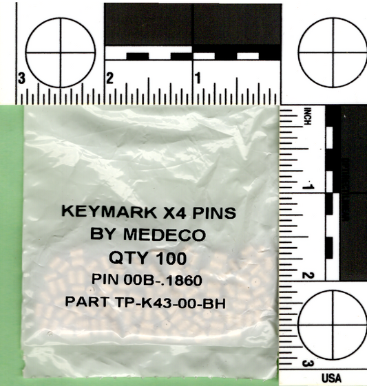 Medeco lock pins for High-security lock systems & interchangeable core cylinders, crucial for locksmiths rekeying Medeco systems
