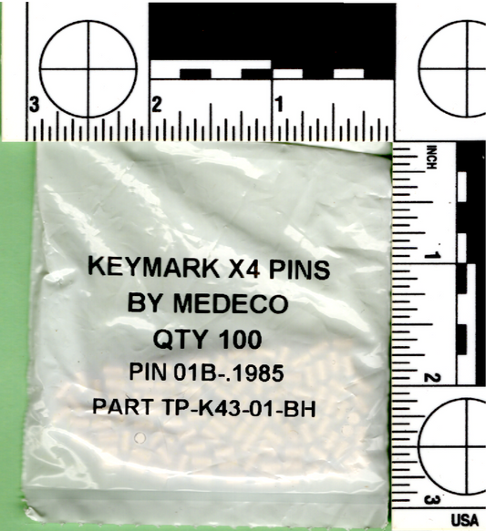 Medeco lock pins for High-security lock systems & interchangeable core cylinders, crucial for locksmiths rekeying Medeco systems