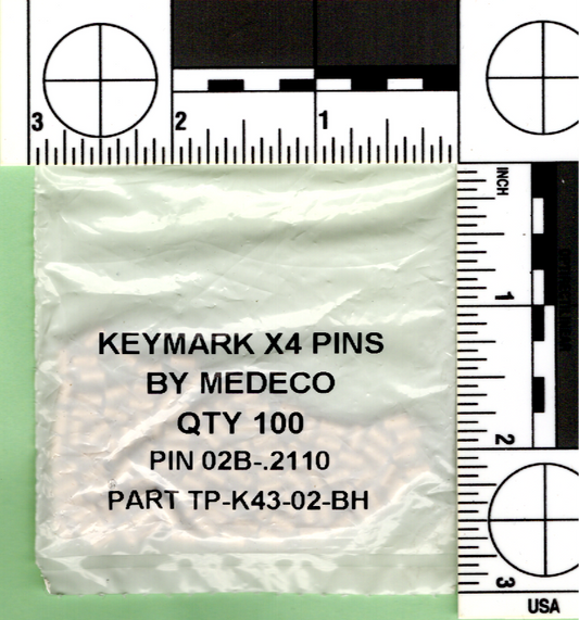 Medeco lock pins for High-security lock systems & interchangeable core cylinders, crucial for locksmiths rekeying Medeco systems