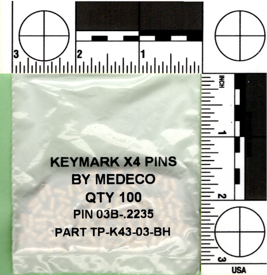 Medeco lock pins for High-security lock systems & interchangeable core cylinders, crucial for locksmiths rekeying Medeco systems