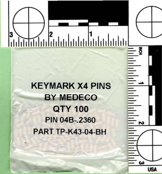 Medeco lock pins for High-security lock systems & interchangeable core cylinders, crucial for locksmiths rekeying Medeco systems
