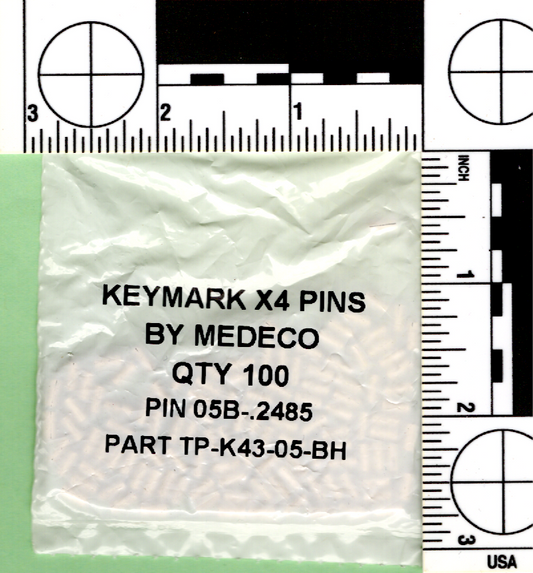 Medeco lock pins for High-security lock systems & interchangeable core cylinders, crucial for locksmiths rekeying Medeco systems