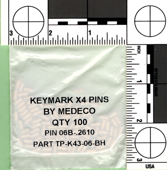 Medeco lock pins for High-security lock systems & interchangeable core cylinders, crucial for locksmiths rekeying Medeco systems
