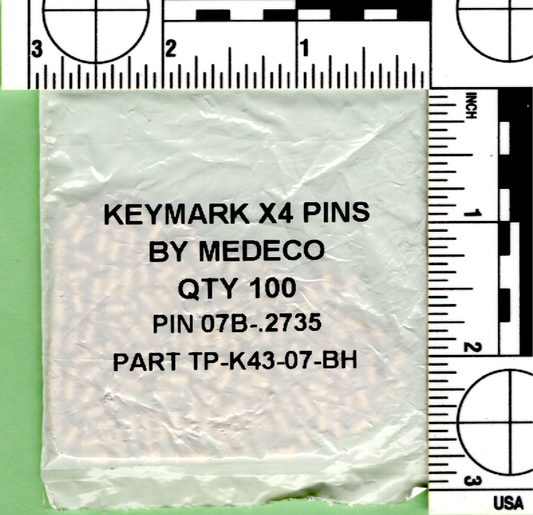 Medeco lock pins for High-security lock systems & interchangeable core cylinders, crucial for locksmiths rekeying Medeco systems